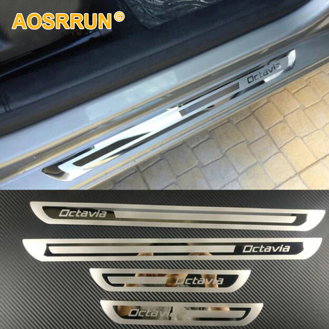 fit Octavia a5 a7 A9 2009 2010 2011 2012 2013 2014 2015 2016 2017 2022 Stainless Steel Door Sill Plate car accessories - Price history & Review | Seller - TSI car accessories Company Limited | Alitools.io