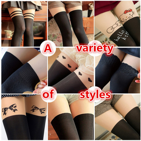 New fashion free shopping girl children's tight cute pantyhose children's lovely tattoo tights for lovely baby girls tight frail ► Photo 1/5