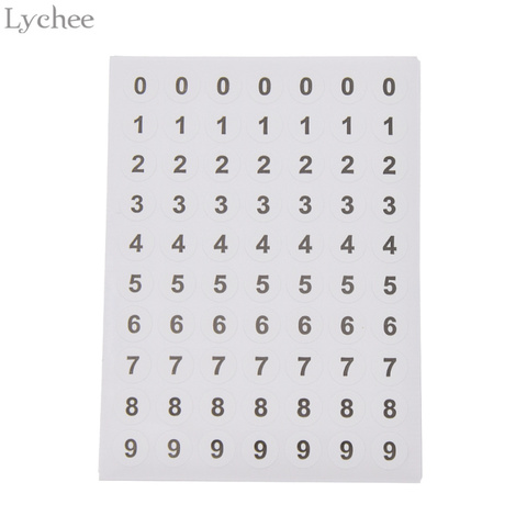 Lychee Life Numbered Round Label 0 to 9 Sticker DIY Handmade Scrapbooking Sticker Sticker Album Stickers Decor ► Photo 1/4