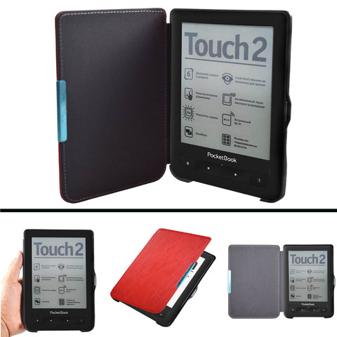 PB 622 623 Advanced pu leather Cover Case for Pocketbook 622 623 Touch 1 2 eReader Flip folio book Cover magnet closured Case ► Photo 1/6