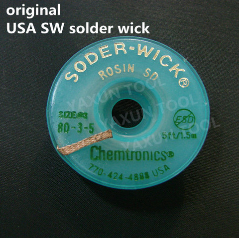 10pcs/lot The Best  Desoldering Wick  USA SW solder wick original quality 1.9mmx 1.5m Chemtronics SODER WICK solder remove belt ► Photo 1/2