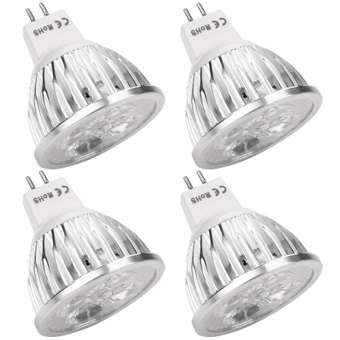 4X Ampoule MR16, Lot de 4 Ampoule Led MR16 4W 12V/DC Spotlight bulb ► Photo 1/5