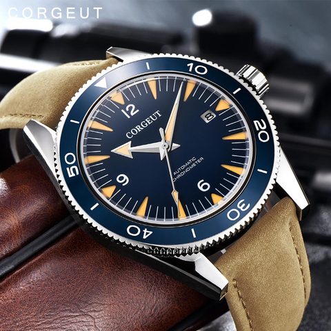 Corgeut Luxury Brand Seepferdchen Military Mechanical Watch MIYOTA Automatic Sport Design Clock Leather Mechanical Wrist Watches ► Photo 1/5