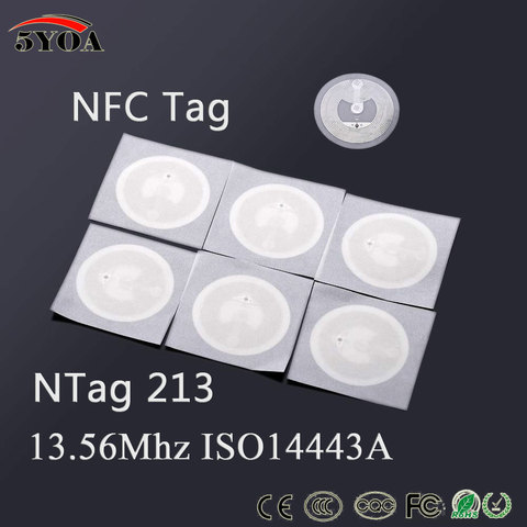 10pcs/Lot NFC TAG Sticker Ntag213 Label RFID Tag  Key Tags llaveros llavero Token Patrol Badge ► Photo 1/5