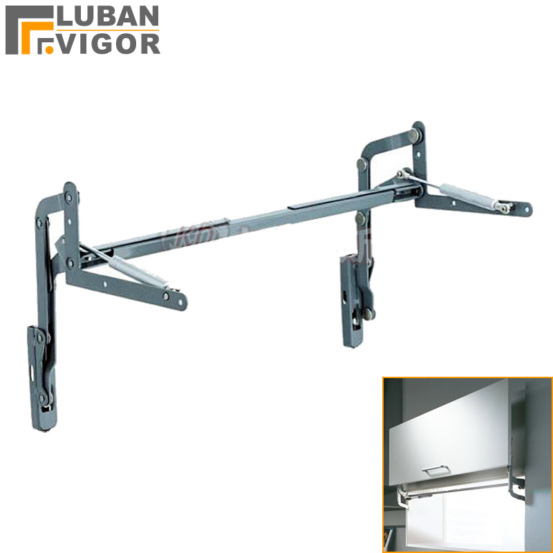 Translational pneumatic lift up bracket cabinet cupboard soft close door hinge