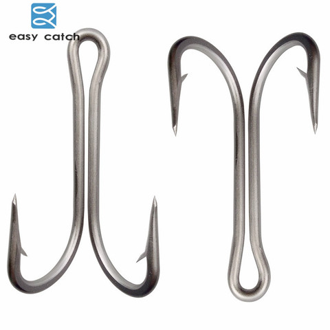 Easy Catch 20pcs 7982 Stainless Steel Double Fishing Hooks Big Strong Sharp Double Fishing Hook Size 4/0 5/0 6/0 7/0 8/0 9/0 ► Photo 1/5