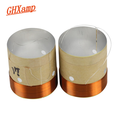 GHXAMP 35.5MM Core BASS Voice coil 8OHM White Aluminum With Sound Air Outlet Hole 5-12 inch Woofer Coil Speaker Accessories DIY ► Photo 1/6