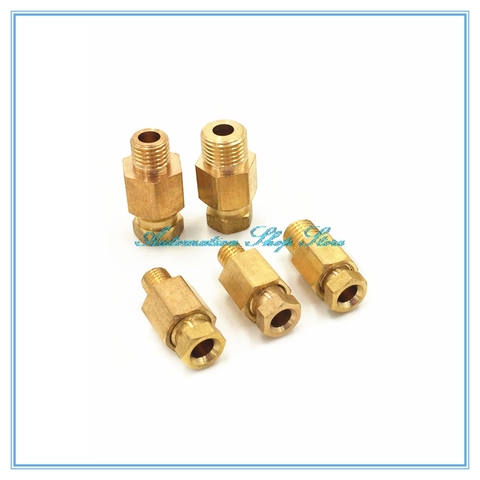 Compression Ferrule Tube Compression Fitting 4 6 8mm OD Tube Connector Machine tool lubrication Brass oil Pipe Fitting ► Photo 1/3
