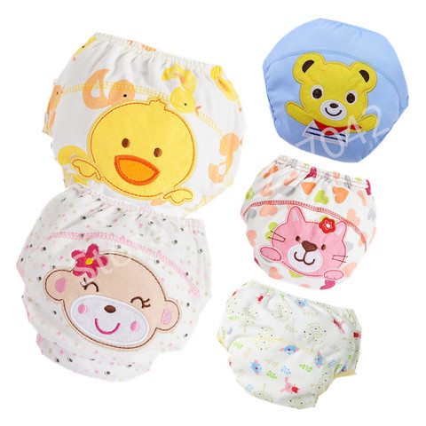 Baby Cotton Training Pants Panties Baby Diapers Reusable Cloth Diaper Nappies Washable Infants Children Underwear Nappy Changing ► Photo 1/6
