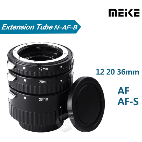 Meike N-AF1-B Auto Focus Macro Extension Tube Ring for Nikon D7200 D7100 D7000 D5100 D5300 D5200 D3100 D800 D600 D300 D90 D80 ► Photo 1/6