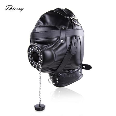 Thierry Sensory Deprivation Hood with Open Mouth Gag, bondage sex toys for couples slave SM adult game ► Photo 1/6
