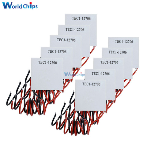 10PCS TEC1 12706 12V 6A TEC Thermoelectric Cooler Peltier TEC112706 Heatsink Plate Module (TEC1-12706) ► Photo 1/6