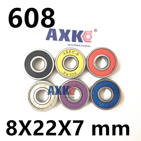 8X22X7mm Chrome Steel Miniature Ball Bearings 608-2RS ABEC-7 ABEC-9  608 for Inline skates bearing Skateboard Scooters 608ZZ ► Photo 1/6