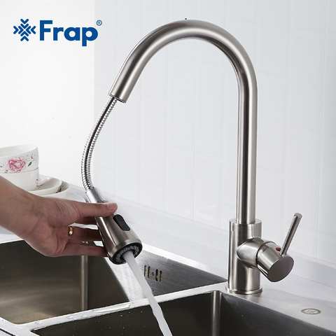 Frap Hot&Cold Kitchen Faucet Single Handle Basin Faucets Sprayer Jet/Soft Flow Water Switch Two Ways Water Outlet Y40079 ► Photo 1/1