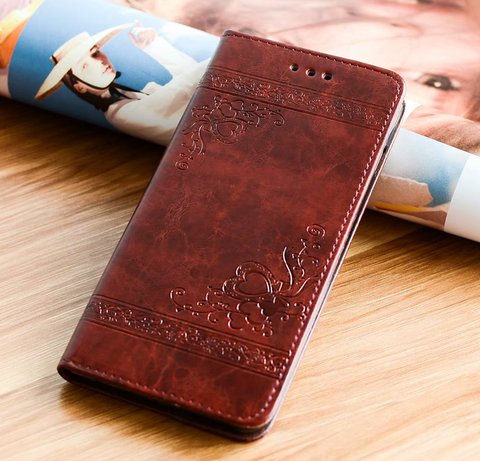 Magnetic Flip Wallet Cover For Iphone XR XS MAX 6 7 8 Plus case Embossing Leathe Case for Iphone X 5S 6S Business Phone Cover ► Photo 1/6