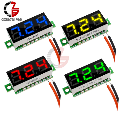 0.28 inch DC 12V Mini LCD Digital Voltmeter Voltage Meter Panel Car Motorcycle Volt Tester Detector Monitor Battery Indicator ► Photo 1/6