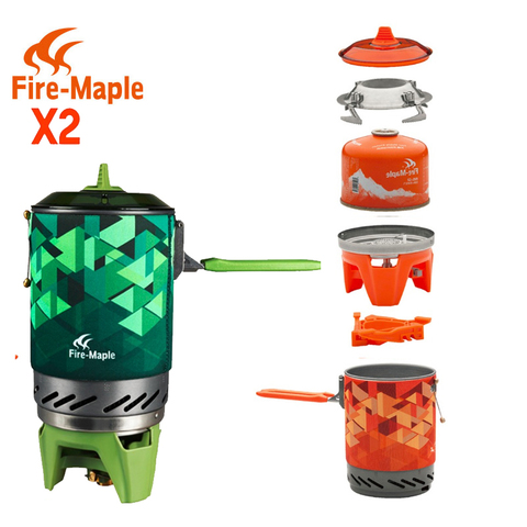 FMS-X2 X3 Fire Maple compact One-Piece Camping Stove Heat Exchanger Pot camping equipment set Flash Personal Cooking System ► Photo 1/6
