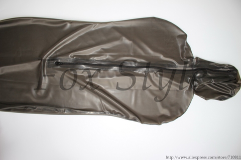 Natural heavy latex sleeping bag with transparent black color ► Photo 1/1