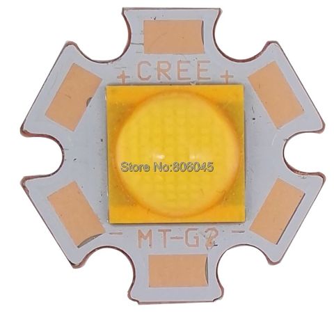 Cree XLamp CXA MTG-2 MT-G2  MTG2 18W 18V 1A Warm White 3000K High Power LED Emitter Diode on 20mm Star Copper Base ► Photo 1/4