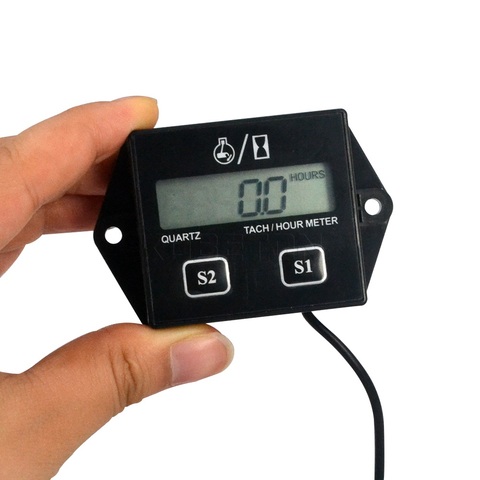 Newest Digital Engine Tach Hour Meter Tachometer Gauge Inductive Display For Motorcycle Motor Marine chainsaw pit bike Boat ► Photo 1/6