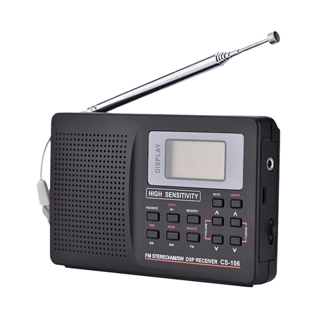 F-01 Mini Portable Radio Receiver Support FM/AM/SW/LW/TV Sound Full Frequency Radio Receiver Support Alarm Clock for Elderly ► Photo 1/4