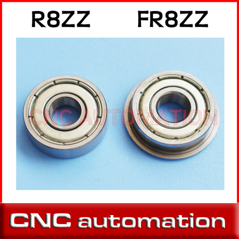 2pcs R8ZZ shielded bearing inch series 12.7 x28.575 x 7.94mm miniature shielded ball bearing FR8ZZ flange bearing ► Photo 1/6
