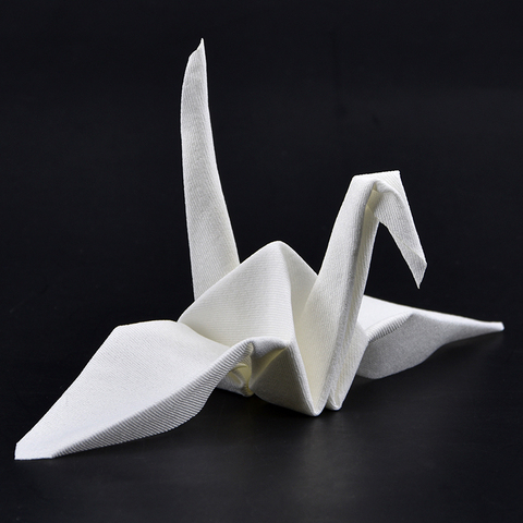 Origamagic (white color) Magic Trick Scarves To Paper Crane Trick Stage Illusion Gimmick Accessories Props Funny Magica ► Photo 1/4