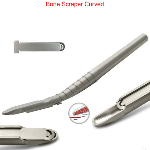 1 Pcs Dental Implant Bone Scraper Instrument Stainless Steel Tool Surgical Collector Straight and Curved for Choose ► Photo 1/6
