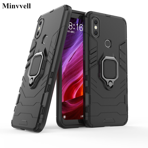 Luxury Shockproof armor case For xiaomi mi 8 5X A1 6X A2 redmi note 5 case with ring stand For Xiaomi Max 3 Car Magnetic Holder ► Photo 1/6