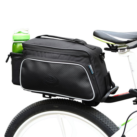 New 10L  Bicycle Trunk Pannier Bike Rear Carrier Bag Tear-resistant Black Seat Bag Cycling Pouch Handle Bag ► Photo 1/6