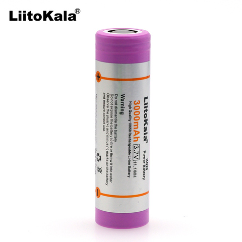 Liitokala Original 18650 3.7V 3000mAh ICR18650-30Q Rechargeable battery Max 20A discharge For E-Cigarette batteries ► Photo 1/5