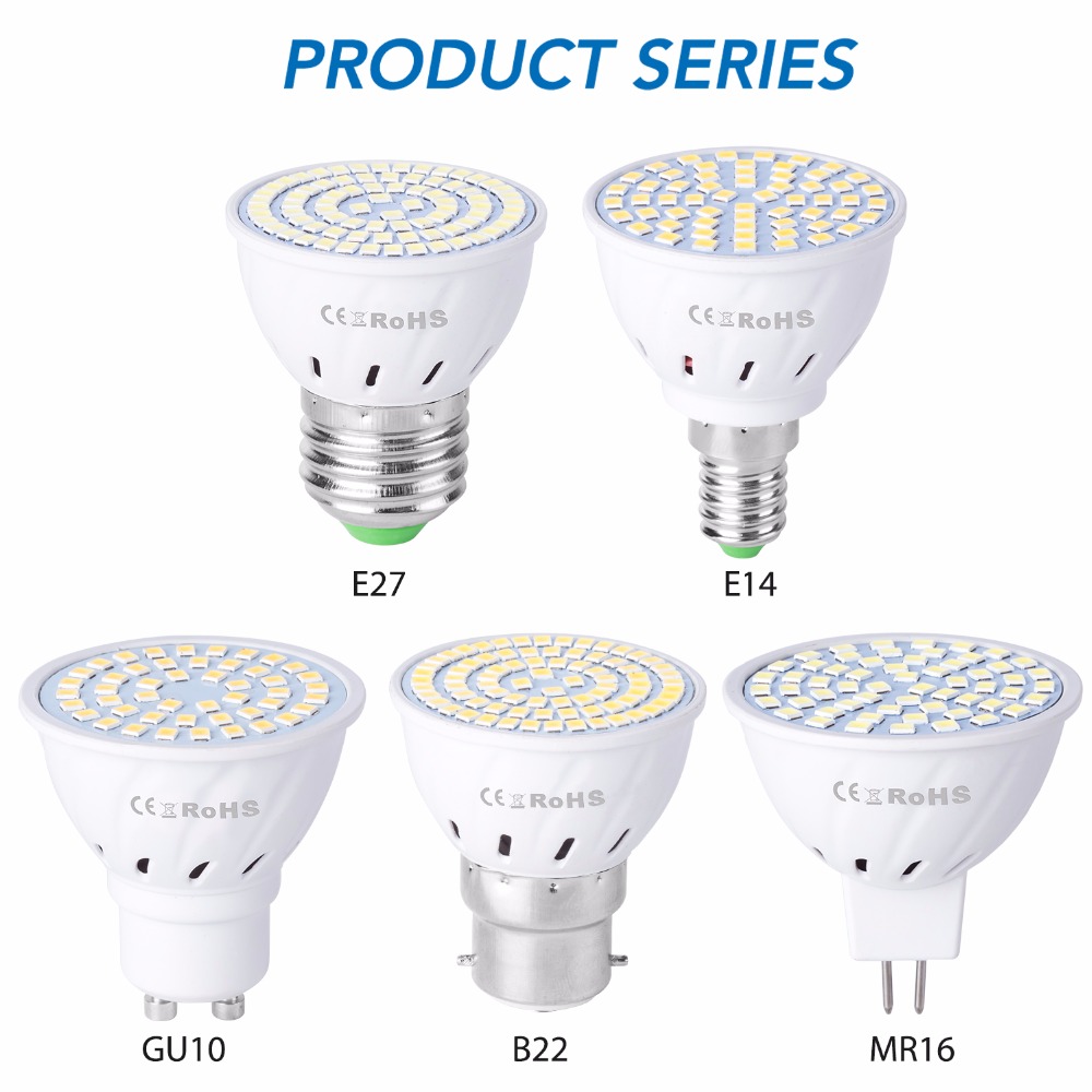 Spot Luces Bombillas LED regulable GU10 MR16 E27 GU5.3 E14 30W Lámpara Incandescente RC 