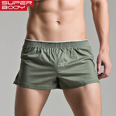 Men's Boxers Loose Leisure Home Shorts Cotton Underwear Men Boxer Shorts Fashion Dot Underpants Men Lounge Pajamas Panties ► Photo 1/5