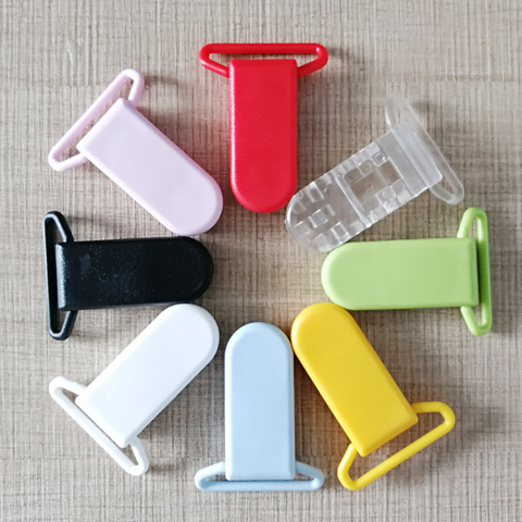 1Pcs Multi Colors Plastic Safety Clips 25mm Transparent Pacifier Clips Soother Holder For Baby Feeding Accessories ► Photo 1/6