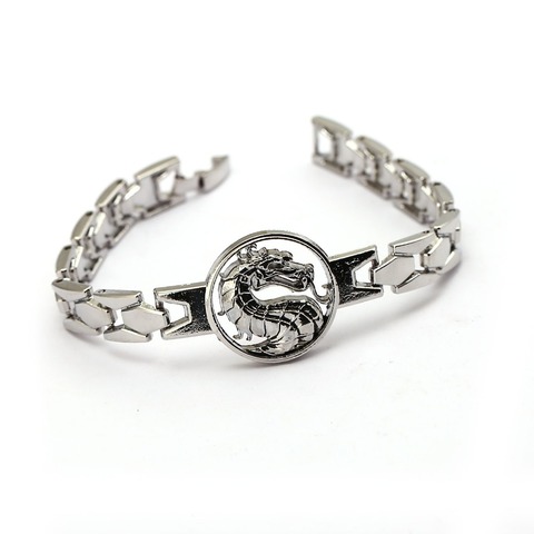 Classic Game souvenir Mortal Kombat Jewelry dragon silver chain bracelet Trendy Metal bracelets men jewelry gift ► Photo 1/6
