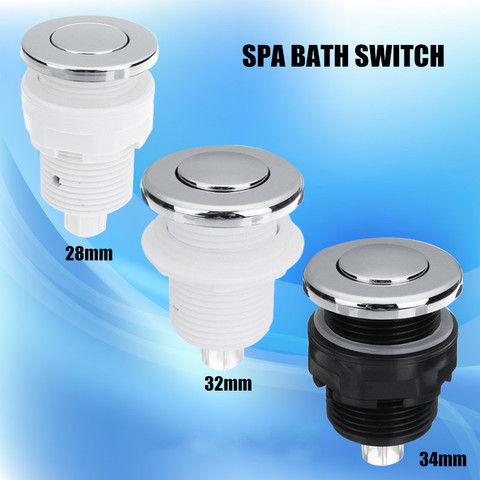 New Pneumatic Switch On Off Push Air Switch Button 28mm/32mm/34mm For Bathtub Spa Waste Garbage Disposal Whirlpool Switch ► Photo 1/6
