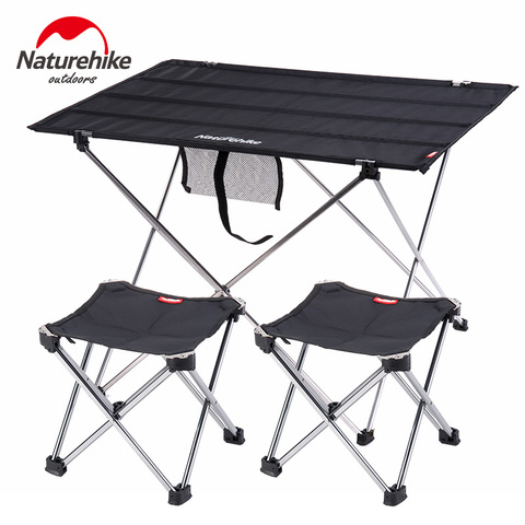 Naturehike Camping Table Collapsible Portable Roll Up Outdoor Foldable Fishing Table Ultralight Aluminum Folding Picnic Table ► Photo 1/6