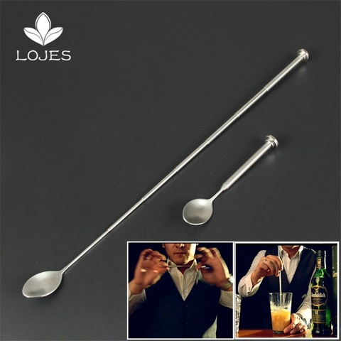 Stainless Steel Retractable Bar Spoon Bar Tools Bartender Cocktail Mixing Spoon Telescopic Extendable Long Spoon Pocket ► Photo 1/6