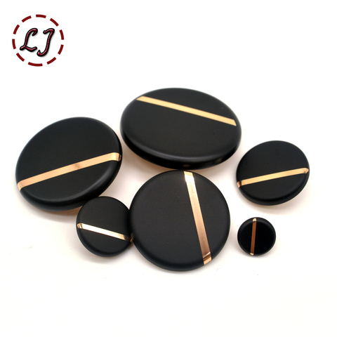 New fashion classic 30mm 40mm big decorative sewing buttons high quality plane black buttons for shirt overcoat accessory DIY ► Photo 1/5
