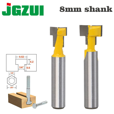 1pc 8mm Shank High Quality T-Slot Cutter Router Bit for 1/4