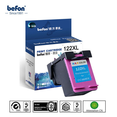 befon Compatible 122XL 122 XL Cartridge Replacement for HP122 Color Ink Cartridge for Deskjet 1000 1050 1050A 1510 2000 2050 ► Photo 1/3