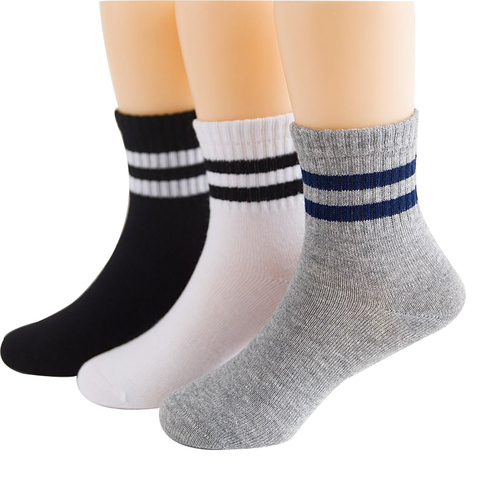 2022 New Autumn winter Children Socks Korean Cotton Stripes Boys Socks Girls Socks 3-15 Year Kids Socks 3 Pairs / Lot ► Photo 1/6