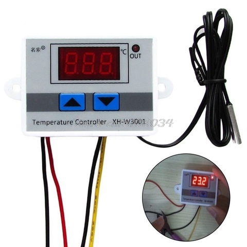220V Digital LED Temperature Controller 10A Thermostat Control Switch Probe New S08 Wholesale&DropShip ► Photo 1/5