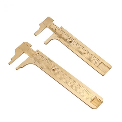 1Pcs Portable Brass Vernier Caliper Sliding Gauge Ruler Double Scales mm/inch Sliding Vernier Caliper Measuring Tool Hot Sale ► Photo 1/1