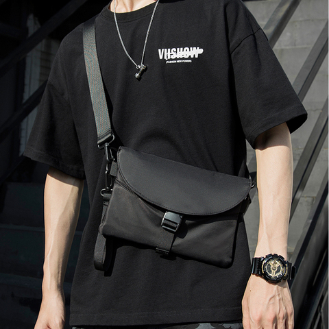 Fashion Trend Men Messenger Bag Pack Nylon Waterproof Casual Men's Shoulder Bag Black Functional Zipper Bag Crossbody for Male ► Photo 1/6