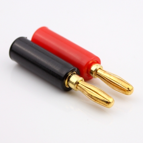 4pcs/lot 4mm Gold plated high quality speaker banana connector horn Speakers banana plug ► Photo 1/4