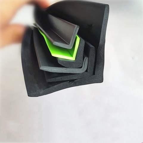 L Shape Rubber Sealing Strip Edge Encloser Shield Protector Brown Black Green ► Photo 1/4