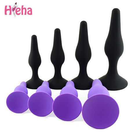 4PCS/Set Butt Plug for Beginner Erotic Toys Silicone Anal Plug Adult Products Anal Sex Toys for Men Women Gay Prostate Massager ► Photo 1/6