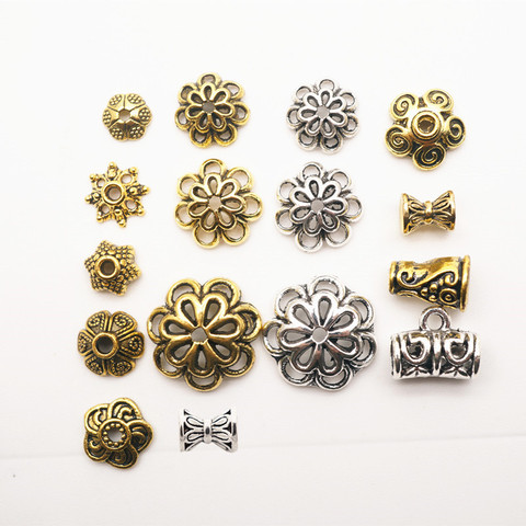 30Pcs Zinc Alloy Tibetan Bead Caps Fit 6-10mm Spacer Beads Bali Style Beads For Jewelry Making Finding Accessories HK146 ► Photo 1/6