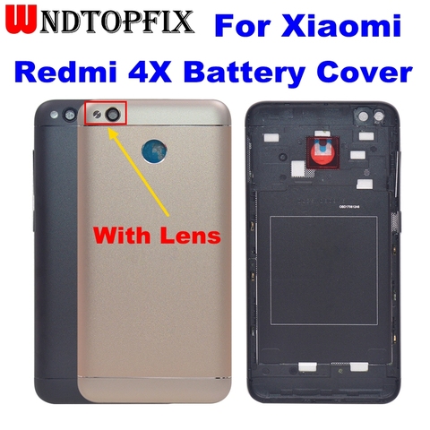 Original For Xiaomi Redmi 4X Back Battery Cover Metal+Camera Glass+Side Keys Rear Housing Redmi 4X Battery Door Case Replacement ► Photo 1/4